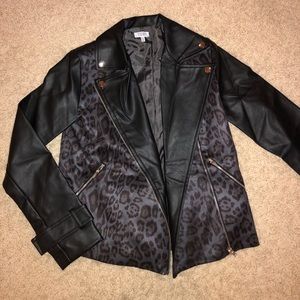 Leopard Leather Jacket